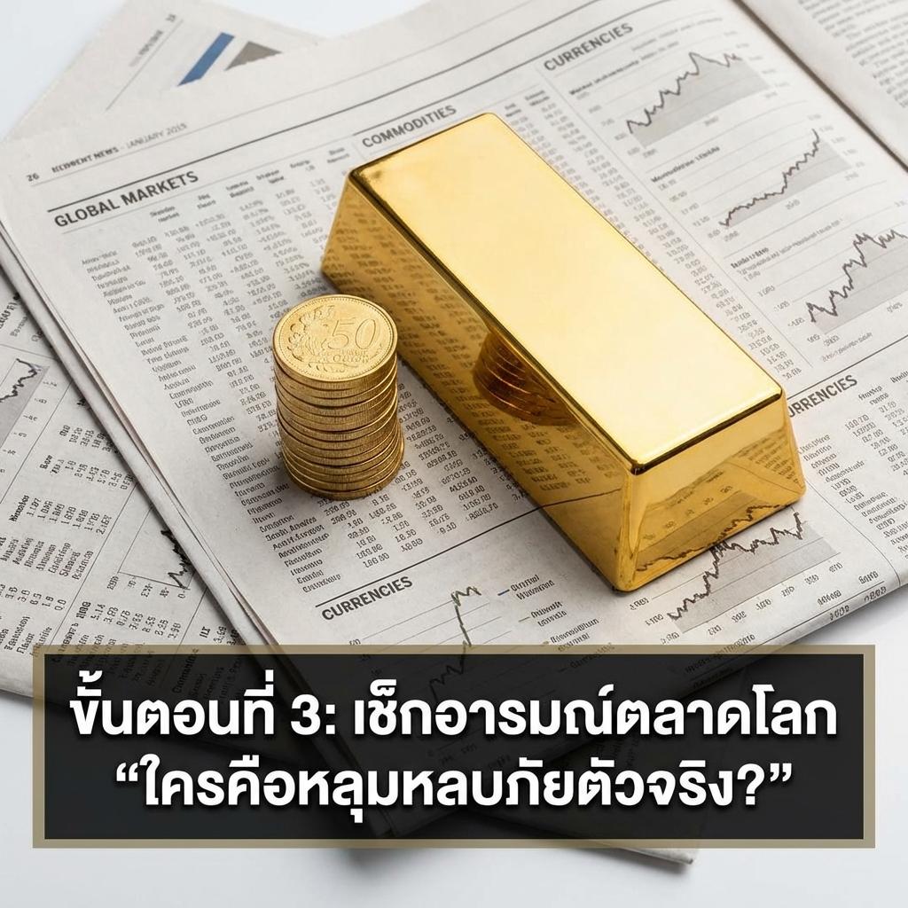ขั้นตอนที่ 3: เช็กอารมณ์ตลาดโลก “ใครคือหลุมหลบภัยตัวจริง?”