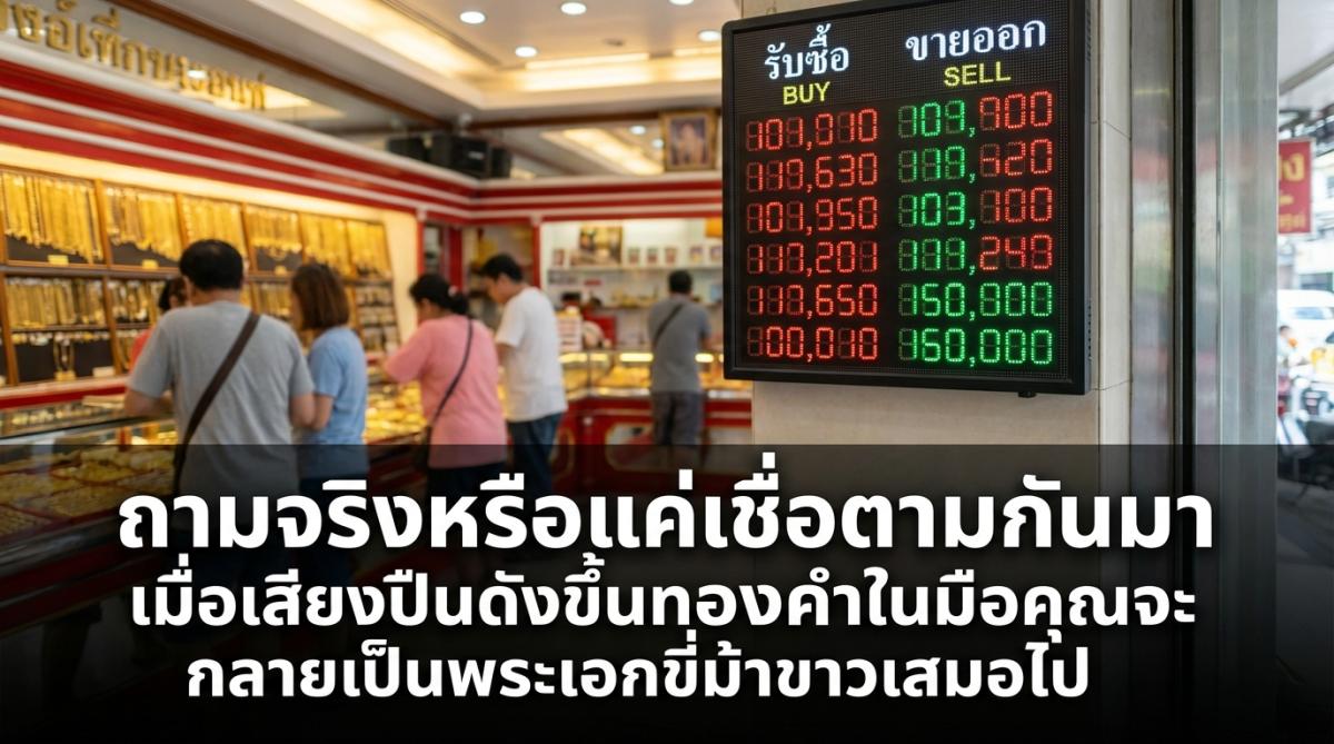 ถามจริงหรือแค่เชื่อตามกันมา เมื่อเสียงปืนดังขึ้นทองคำในมือคุณจะกลายเป็นพระเอกขี่ม้าขาวเสมอไป