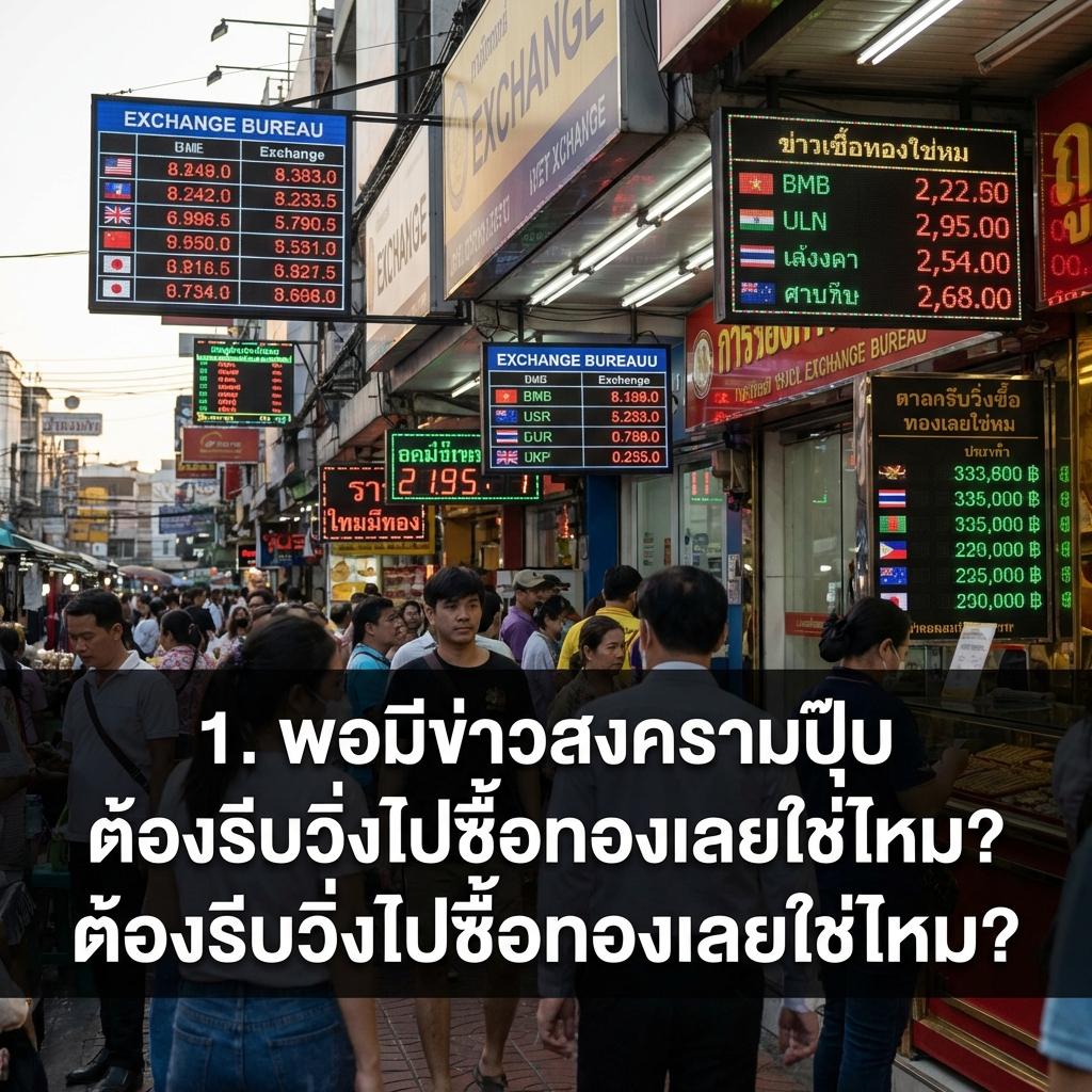 1. พอมีข่าวสงครามปุ๊บ ต้องรีบวิ่งไปซื้อทองเลยใช่ไหม?