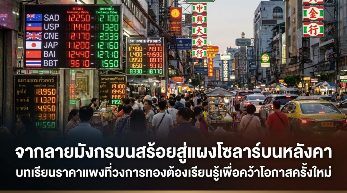 จากลายมังกรบนสร้อยสู่แผงโซลาร์บนหลังคา บทเรียนราคาแพงที่วงการทองต้องเรียนรู้เพื่อคว้าโอกาสครั้งใหม่