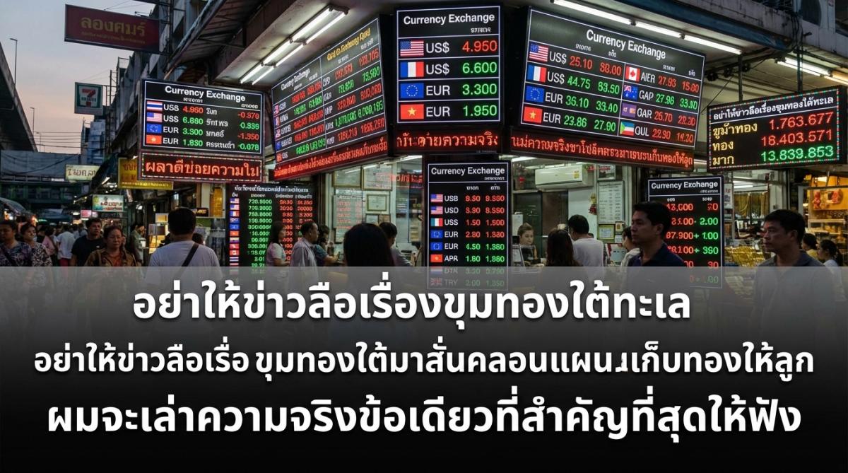 อย่าให้ข่าวลือเรื่องขุมทองใต้ทะเลมาสั่นคลอนแผนเก็บทองให้ลูก ผมจะเล่าความจริงข้อเดียวที่สำคัญที่สุดให้ฟัง