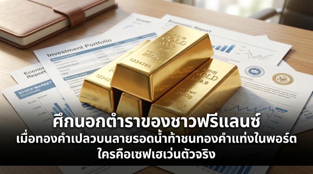 ศึกนอกตำราของชาวฟรีแลนซ์ เมื่อทองคำเปลวบนลายรอดน้ำท้าชนทองคำแท่งในพอร์ต ใครคือเซฟเฮเว่นตัวจริง