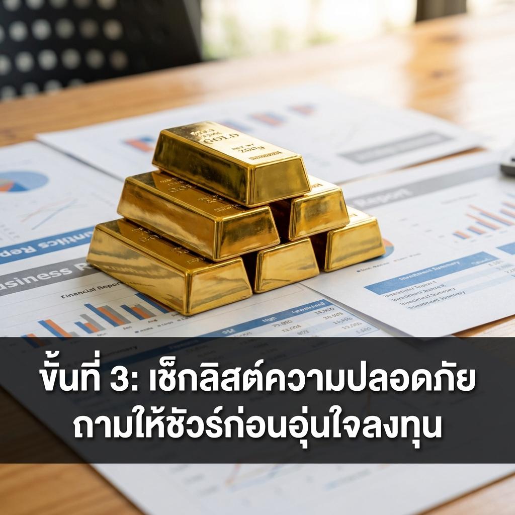 ขั้นที่ 3: เช็กลิสต์ความปลอดภัย ถามให้ชัวร์ก่อนอุ่นใจลงทุน